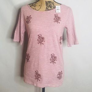 LOFT striped knitted design top size XS NWT